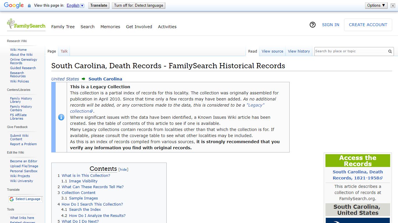 South Carolina, Death Records - FamilySearch Historical ...