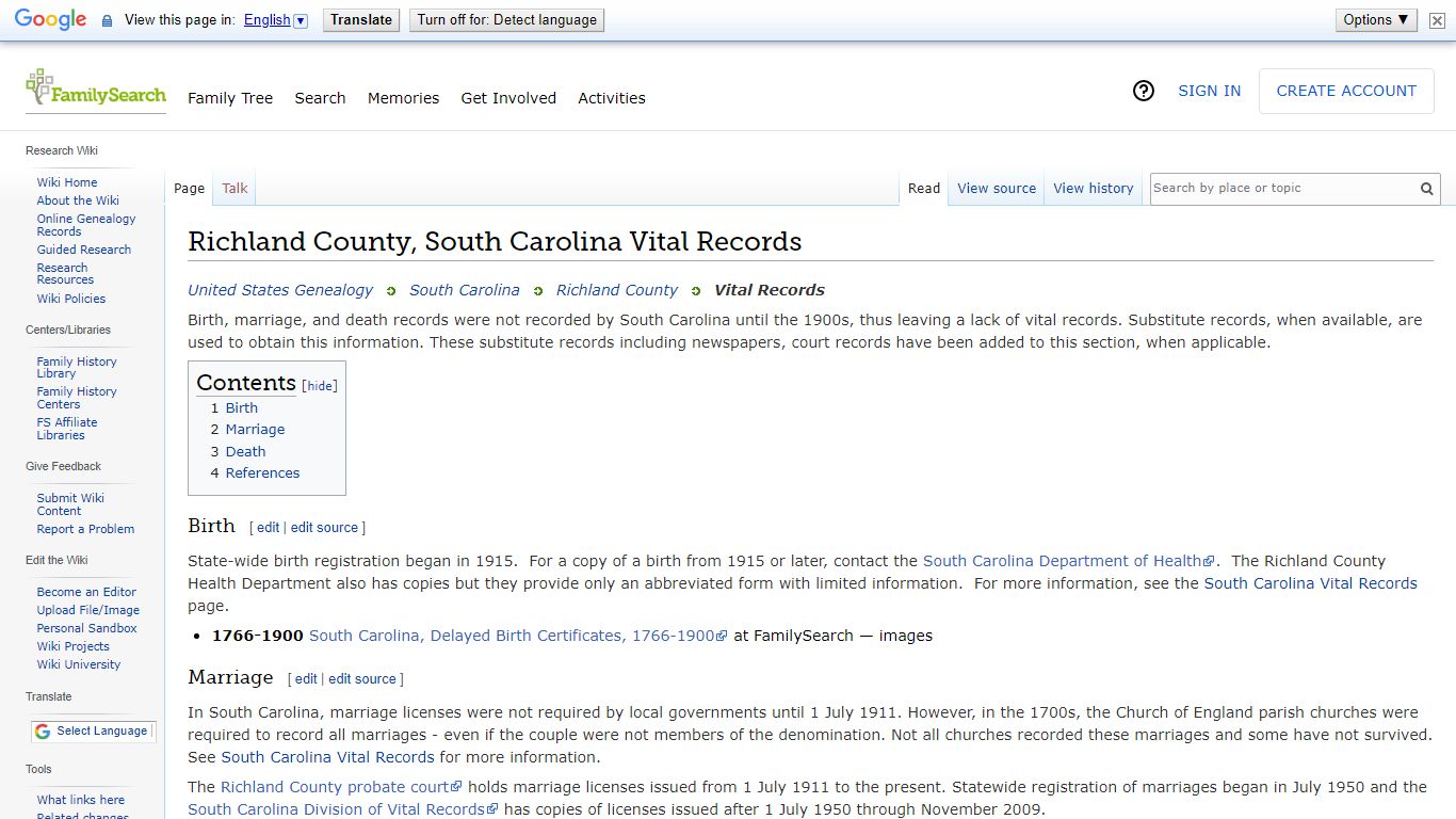 Richland County, South Carolina Vital Records • FamilySearch