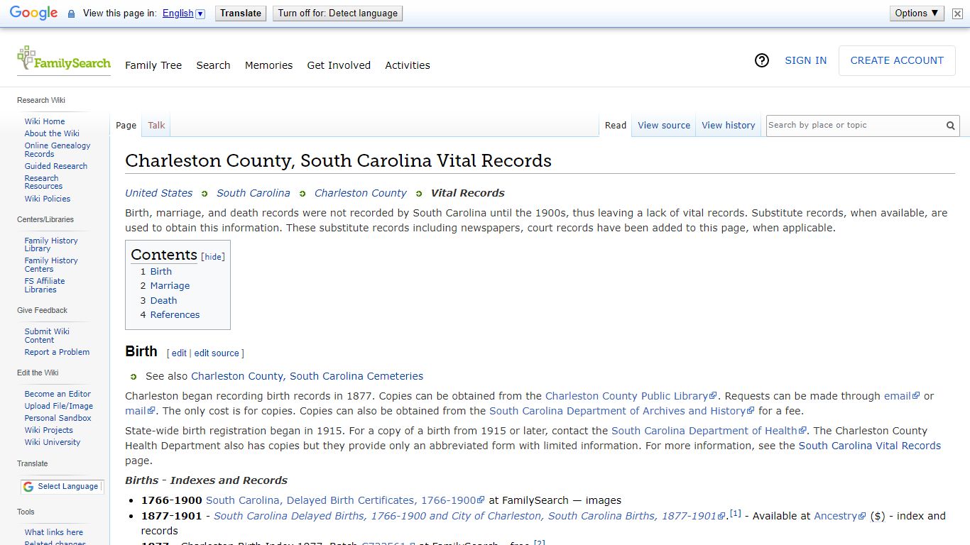 Charleston County, South Carolina Vital Records • FamilySearch